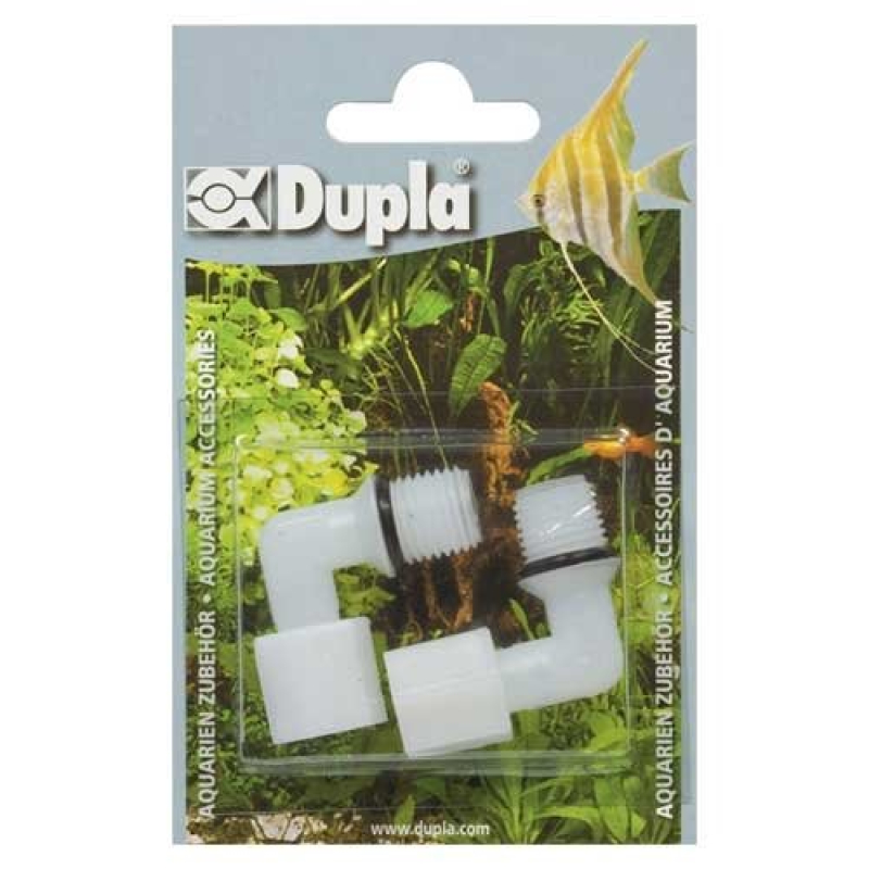 Dupla 6mm hoekfitting 2 st.