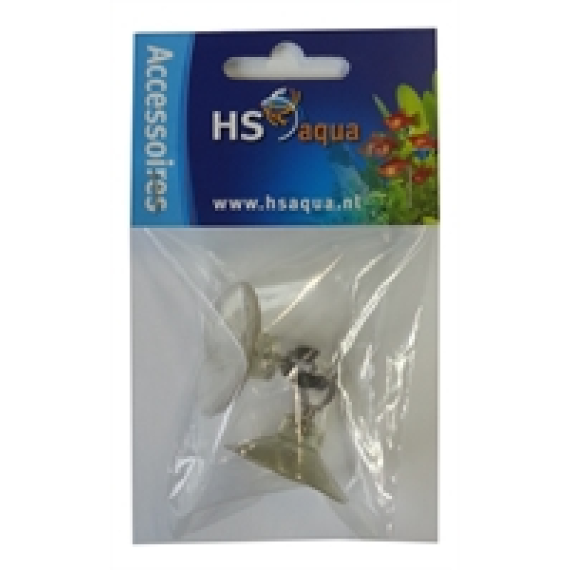HS Aqua zuiger transparant + metaalklem 9-12mm per 2 st.