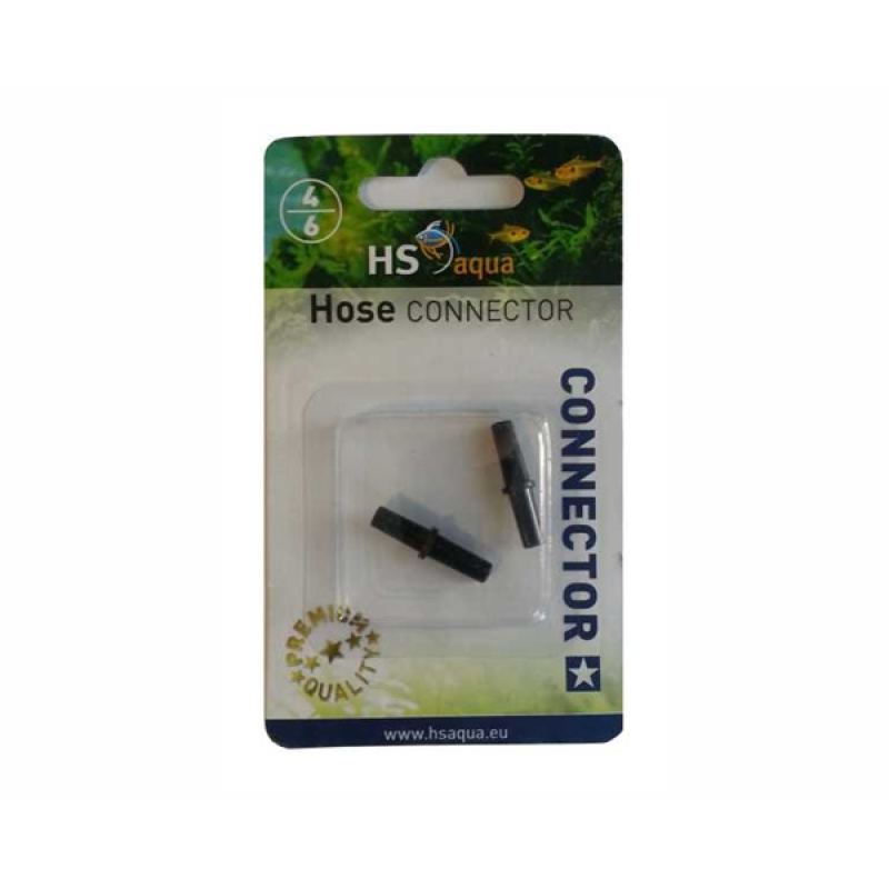 Hs Aqua koppelstuk 4-6mm 2 st. zwart